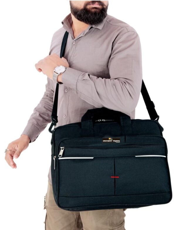 Shoulder bag Cross Body For Men women Office Travel Bags Stylish Hand Luggage Waterproof Messenger Bag (Black, 20 L) - Image 6