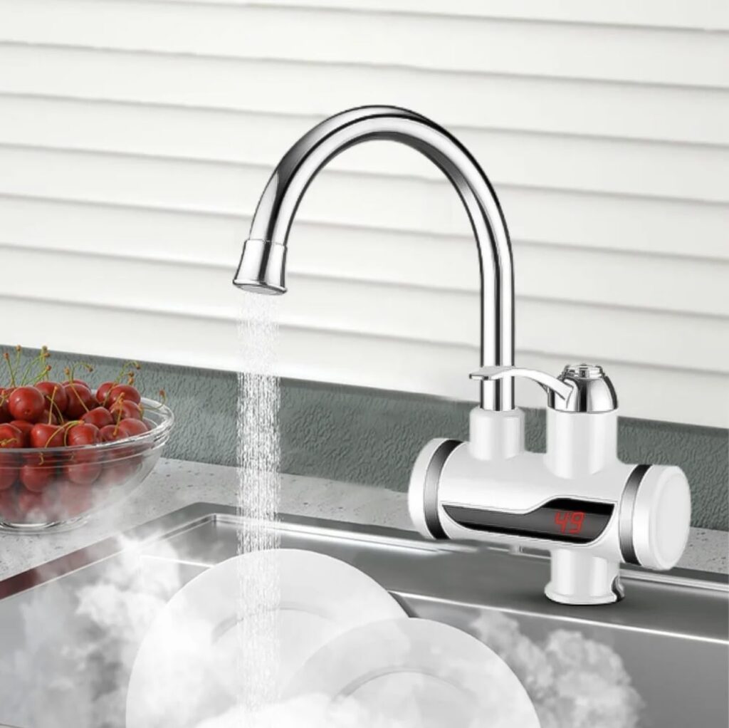 TechKing (15 YEARS WARRANTY) Instant Tap Water Heater/Geyser for Kitchen, Bathroom, Office, Restaurants, Labs, Clinics, Saloon, LED Electric Head Water Heaters Body and Butt, Doggie Wipes Measure-t04