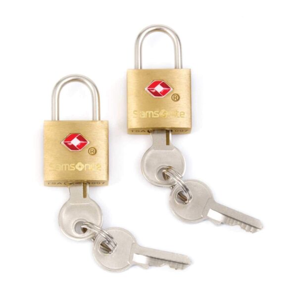 Samsonite 2 Pack Travel Sentry Key Lock, Brass, One Size - Image 2