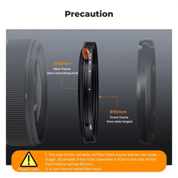 K&F Concept K&F Concept 67mm Variable Fader ND2-ND32 ND Filter and CPL Circular Polarizing Filter 2 in 1 for Camera Lens No X Spot Weather Sealed - Image 8