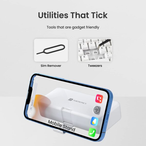 Portronics Clean N 19 in 1 Smart Gadget Cleaning Kit for Smartphones, Tablets, Laptops, Earbuds(White) - Image 5