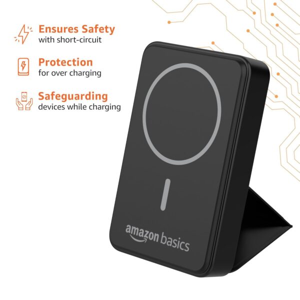 Amzon Basics 10000mAh 20W Fast Charging Power Bank and 15W Wireless Output | Type C Power Delivery (Input & Output) Quick Charge| Two Way Fast Charge | Made in India (Black) - Image 6