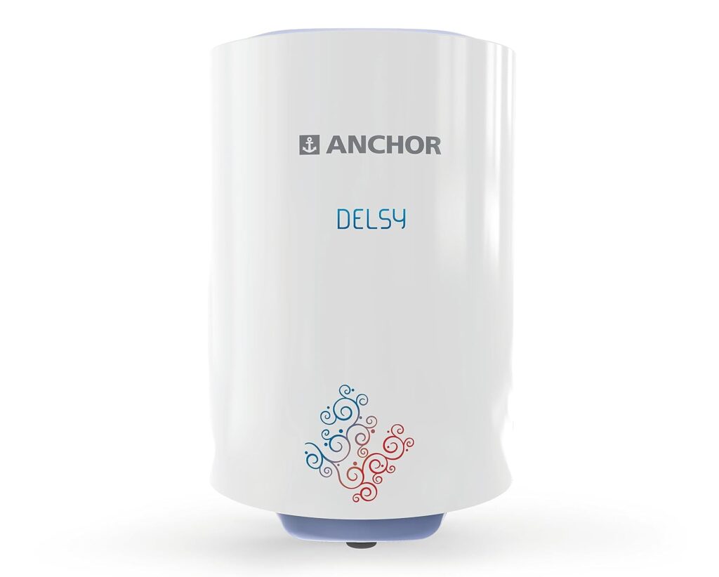 Anchor by Panasonic New Delsy Geyser 25 litre, 5 Star Rated Storage Water Heater with Copper Heating Element, Powerful 2000W Heating Element (White, 2 Yrs Warranty, Free Installation)