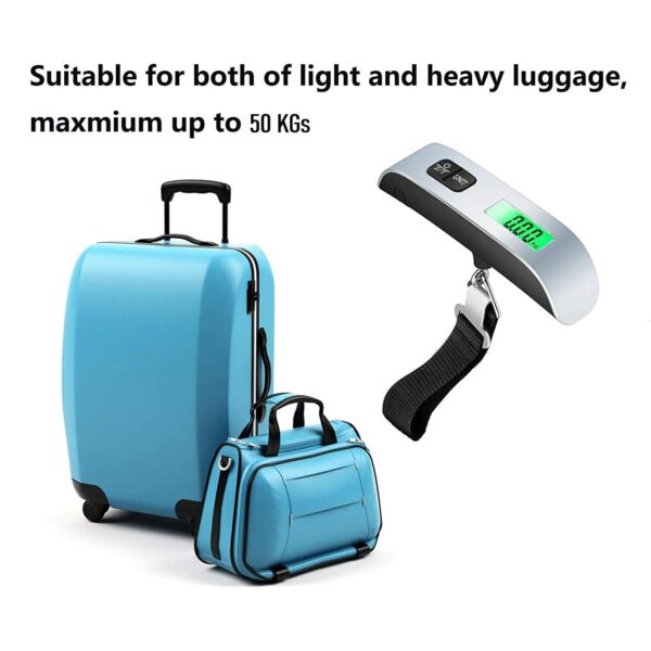 EzLife - 50Kg Portable Electronic Digital LCD Screen Scale for Travel Luggage Home Personal Use - Image 4