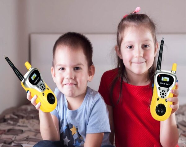 VGRASSP Walkie Talkie Toys for Kids 2 Way Radio Toy for 3-12 Year Old Boys Girls, Up to 20 Meter Outdoor Range Yellow - Image 2