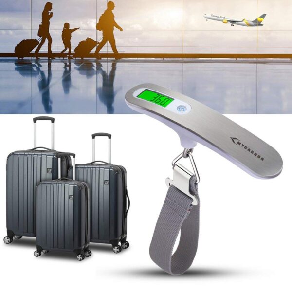 TEKCOOL Silver Luggage Scale, 50kg/110lb Capacity, LCD Display, Portable Travel Weighing Scale for Bags, Bags, Home, Shop, Gas Cylinder - Image 9