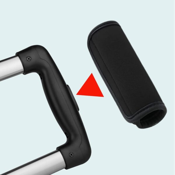 NIHSPRUHAY 2Pc Soft Comfortable Neoprene Luggage Handle Wrap Grip Identifier Stroller Grip Protective Cover Travel Bag Luggage Suitcase - Image 3