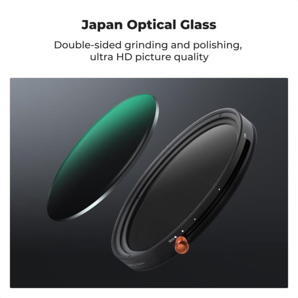 K&F Concept K&F Concept 67mm Variable Fader ND2-ND32 ND Filter and CPL Circular Polarizing Filter 2 in 1 for Camera Lens No X Spot Weather Sealed - Image 7