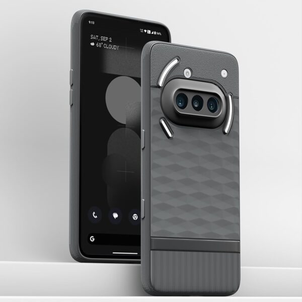 Amazon basics Back Cover for Nothing Phone 3a 5G| Full Camera Protection | TPU Soft Flexible Shockproof Bumper Case(Grey) - Image 3