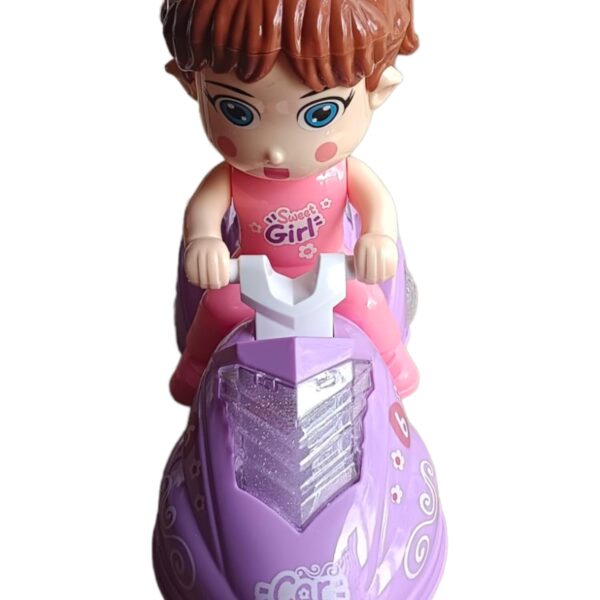 SHINETOY Swing CAR for Kids, Girl Riding Swing Toys for Kids Toddlers Baby Boys Girls Adults Children Model Toys Swing and Inertia Function Wheel Pull Back Cycle Car - Image 2