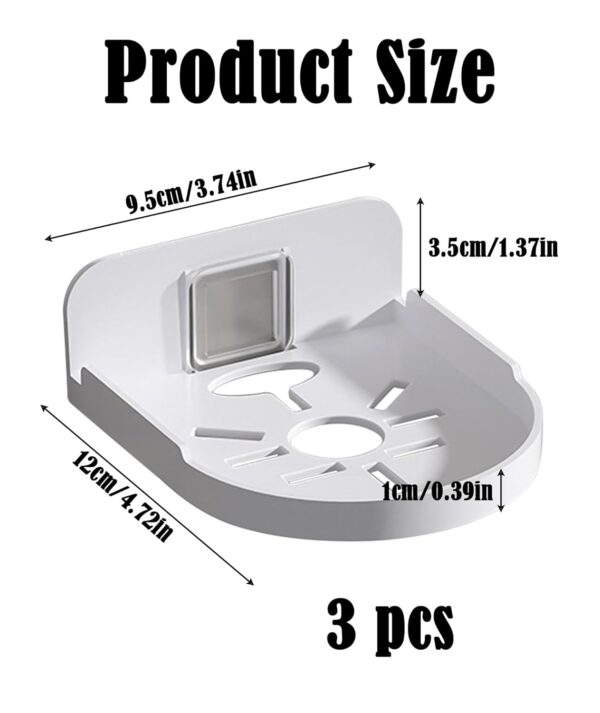 NUDFSY 3 PCS CCTV Camera Stand, CCTV Camera Stand Wall Mount L-Type Mounting Bracket Heavy Duty, Wall Mount Rack for Security Camera White Acrylic Wall Shelf Wall Holder,for Indoor & Outdoor Purposes - Image 3