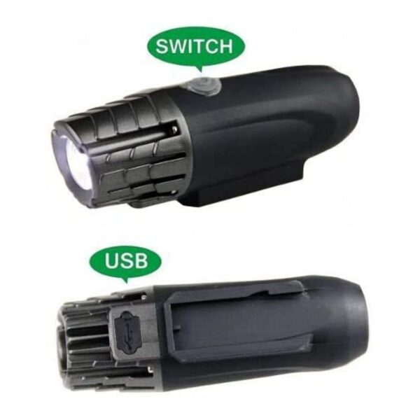 FABSPORTS USB Rechargeable Bike Headlight/Front Light with 360 Degree Rotation, Easy Installation & IP65 Waterproof, for Kids Men Women Safe Cycling at Night - Image 5
