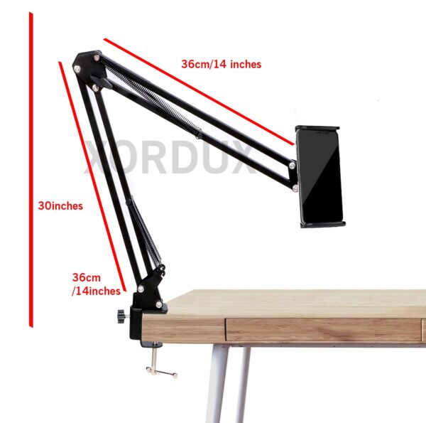 XORDUX Overhead Tripod Video Mobile Stand for Table Bed | Mobile Stand for Video Recording | Tripod for Phone Camera | Flexible Holder Strong Long arm for Streaming, Desktop, Bedroom, Office - Image 5