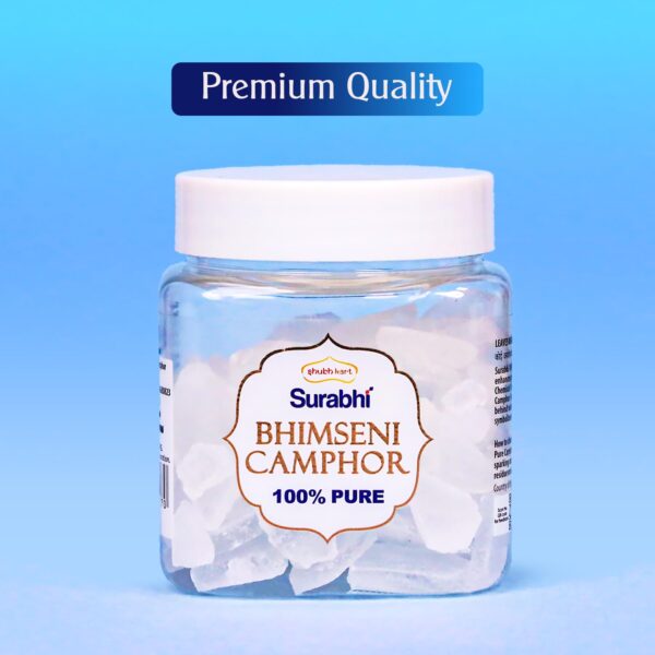 Shubhkart Surabhi Pure Organic and Original Bhimseni Camphor Kapoor Container |Purifying & Pleasant Fragrance for Pooja, Hawan, Air Freshener |Organic Camphor, Diffuser Camphor - 100 gm - Image 7