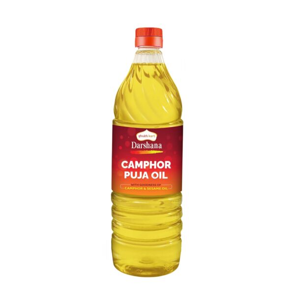 Shubhkart Darshana Camphor Puja Oil for Puja, Festivals, Havan, Spiritual Puja | Til Oil for Pooja |Camphor Fragrance |Long Lasting Deepam Oil For Daily Pooja Items (900 Ml/Pack) Non-Edible - Image 2