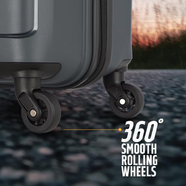 Kamiliant American Tourister Harrier 56 Cms Small Cabin Polypropylene (Pp) Hard Sided 4 Wheeler Spinner Wheels Luggage Suitcase (Grey) - Image 9