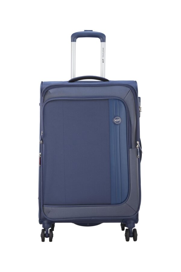VIP Unicorn Nxt 8W Str 69 Cm | Check-in Polyester Soft Sided 8 Wheels Spinner Trolleys (Blue, Medium) - Image 2