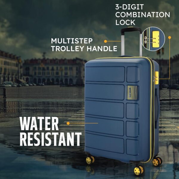 Kamiliant American Tourister Harrier Zing 56 Cms Small Cabin (Pp) Hard Sided 8 Wheels Spinner Luggage/Suitcase/Trolley Bag (Navy) (Double Wheel), Blue - Image 9