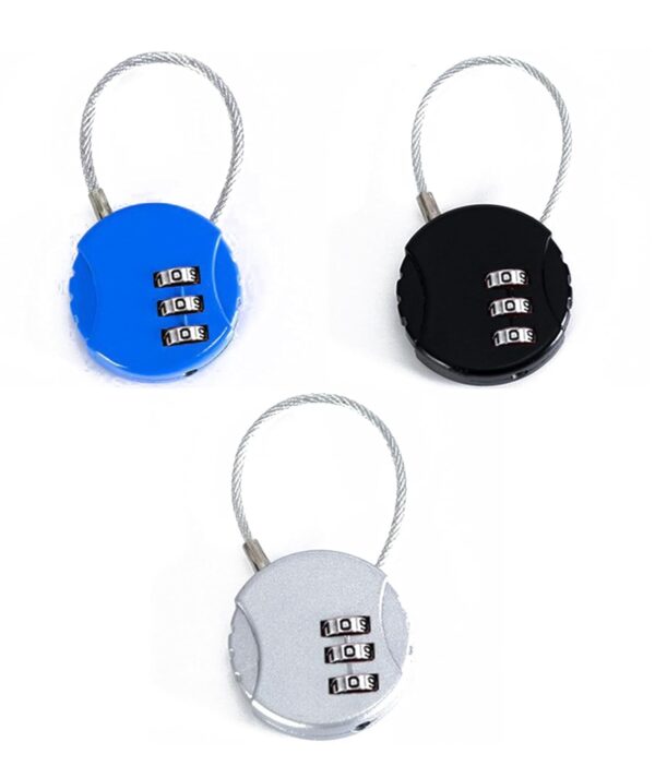 3 Pcs TSA Locks for Luggage, Number Lock, Digital Lock Bag, Compact and Convenient Small Locks for Luggage Bag for Luggage Lock TSA Lock (Silver Blue Black) - Image 2