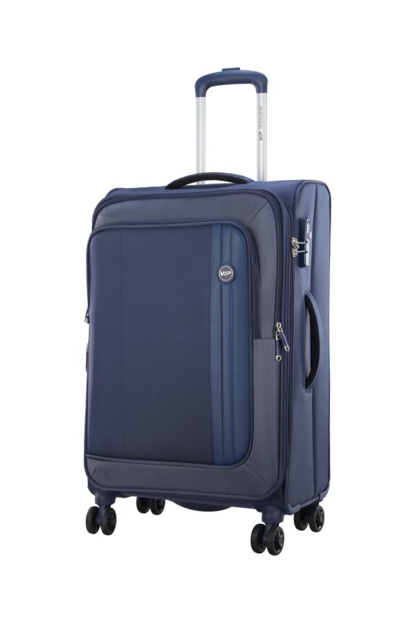 VIP Unicorn Nxt 8W Str 69 Cm | Check-in Polyester Soft Sided 8 Wheels Spinner Trolleys (Blue, Medium) - Image 7
