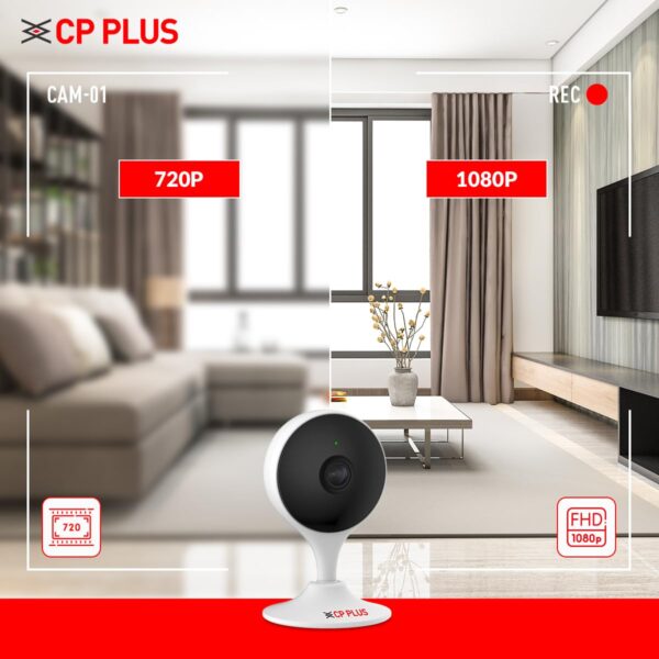 CP PLUS 2MP Full HD Smart Wi-fi CCTV Home Security Camera | 2Way Talk | Motion Detect | Human Detection | Supports ONVIF| Night Vision | Supports SD Card (Up to 256 GB) - CB21 - Image 4