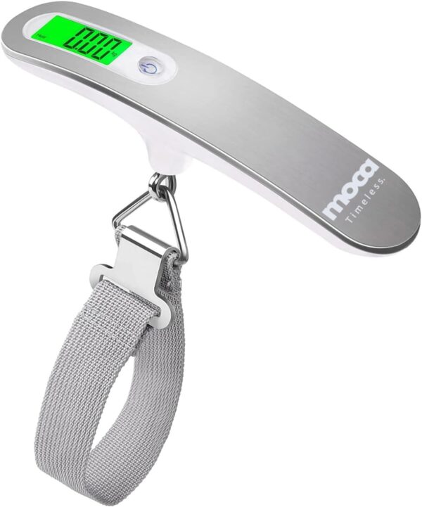 MOCA Digital Luggage Travel Scale with Overweight Warning Function, Portable Handheld Electronic Weighing Scale with Hook, 50kg & Backlit LCD Display Screen for Suitcase Baggage (Battery included) - Image 2