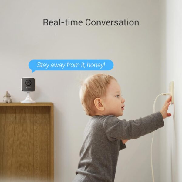 EZVIZ by Hikvision | 1080p Wireless Smart Home Camera | Night Vision | Motion Detection | Sound Alerts | Privacy Mode | Two Way Talk | MicroSD Card Upto 512GB | Google Assistant & Alexa | H1C, White - Image 5
