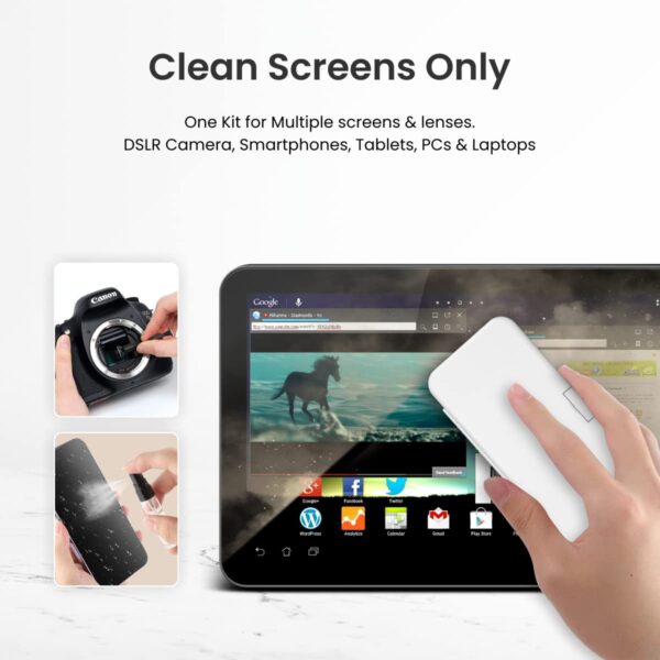 Portronics Clean N 19 in 1 Smart Gadget Cleaning Kit for Smartphones, Tablets, Laptops, Earbuds(White) - Image 4
