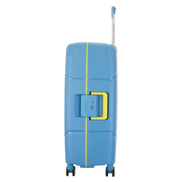 American Tourister Circurity+ 68 CM 8 Wheel with 3 Point TSA Lock Trolley Bag for Travel | Small Polypropelene Suitcase with TSA Lock, Double Wheels & Flexi Packing Straps for Men & Women - Larkspur - Image 5
