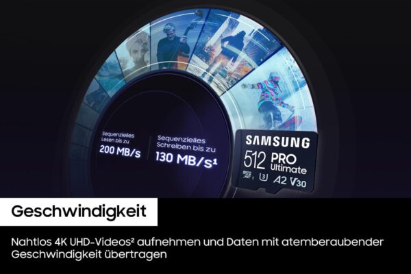 SAMSUNG PRO Ultimate microSD Memory Card + Adapter, 256GB microSDXC, Up to 200 MB/s, 4K UHD, UHS-I, Class 10, U3,V30, A2 for Action Camera, Drone, Gaming, Phones, Tablets, MB-MY256SA/WW - Image 6