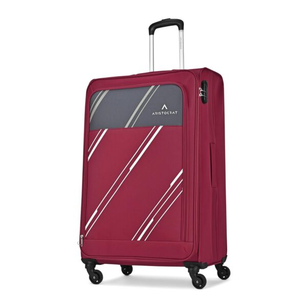 Aristocrat Trigon Hexa Active Luggage Set of 6-3 Trolley Bags (Cabin 55cm+69cm+79cm) & 3 Duffle Bags 52cm for Travel with 5 Years Warranty (Red) - Image 8