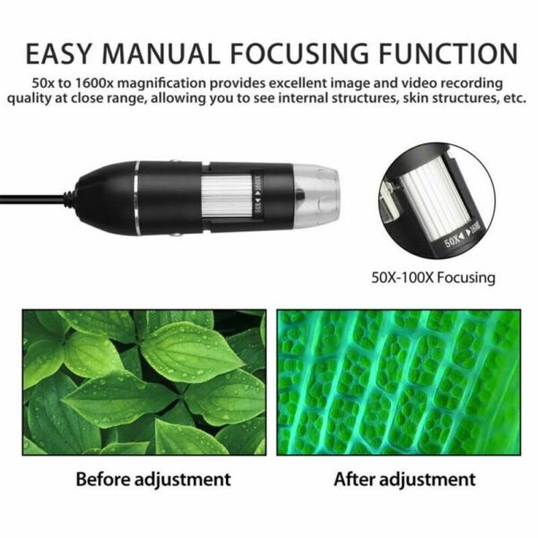 Tobo USB Microscope, 1600X Microscope Electron Microscope USB Camera Digital Microscope Video Camera 2MP 1600x1200 with 8 LED for Windows 2000/XP, Vista, 7/8/10 - TD-587IM-02 - Image 7
