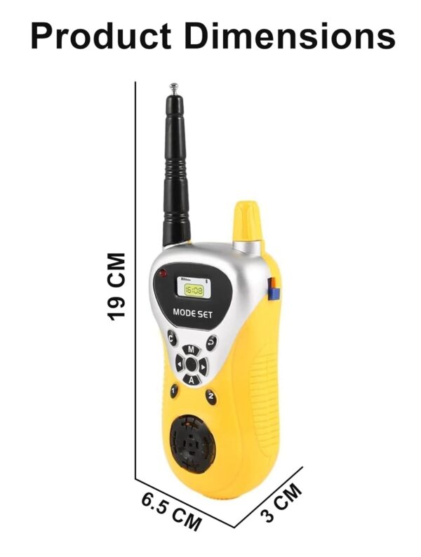 VGRASSP Walkie Talkie Toys for Kids 2 Way Radio Toy for 3-12 Year Old Boys Girls, Up to 20 Meter Outdoor Range Yellow - Image 3
