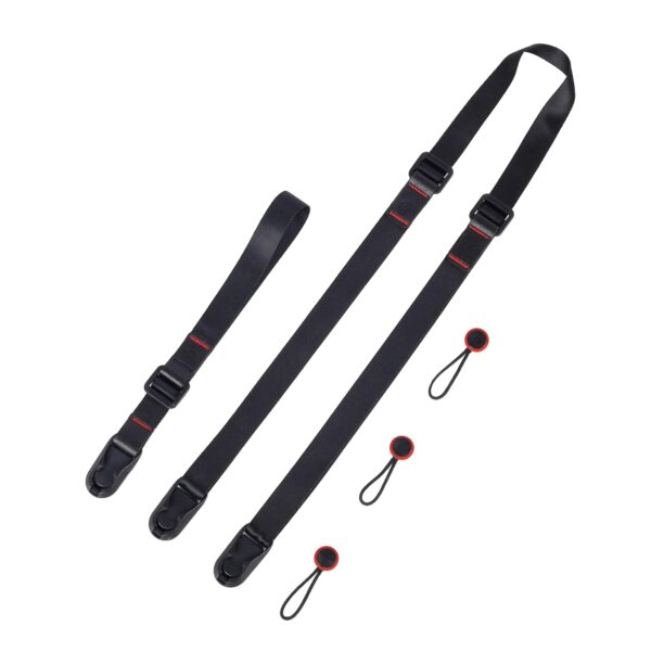 BLACKPIXEL Glide mini black strap with wristlink for cameras and drones|3in1 style (neck,sling,shoulder)|Adjustable (1450-830mm) - Image 2