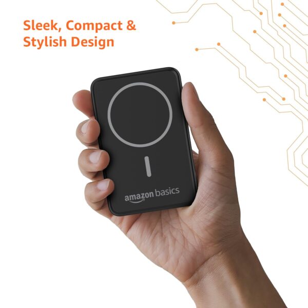 Amzon Basics 10000mAh 20W Fast Charging Power Bank and 15W Wireless Output | Type C Power Delivery (Input & Output) Quick Charge| Two Way Fast Charge | Made in India (Black) - Image 8