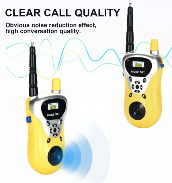 VGRASSP Walkie Talkie Toys for Kids 2 Way Radio Toy for 3-12 Year Old Boys Girls, Up to 20 Meter Outdoor Range Yellow - Image 7