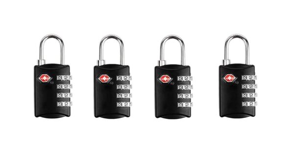EzLife - TSA Approved 4 Digit Luggage Locks, Re-settable Keyless Lock for Gym Locker, Backpack (Multicolor) (Pack of 4) - Image 2