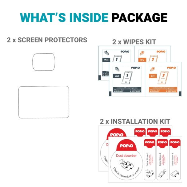 POPIO Tempered Glass Screen Protector Compatible for DJI Osmo Pocket 3 Action Camera (Transparent) Edge To Edge Full Screen Coverage With Installation Kit, Complete Set Of 2 Glass - Image 6