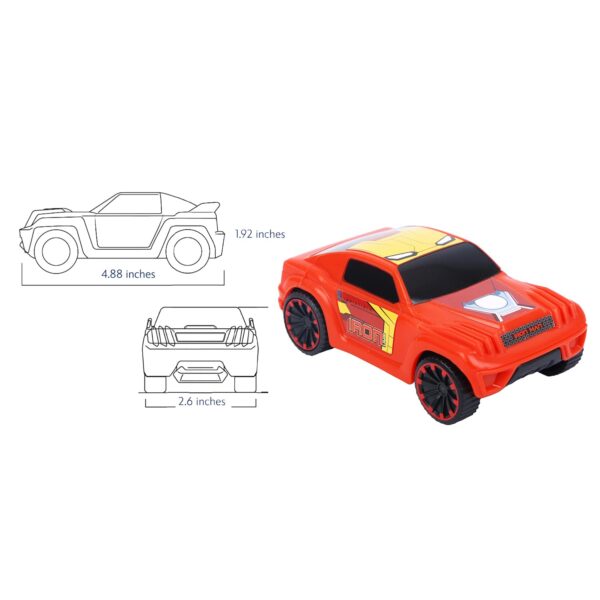 SKOODLE Kid Marvel Pull-Back SUV - Iron Man Edition, Marvel Inspired Toy Bikes With Sturdy And Long-Lasting Construction, Enhances Motor Skills And Fun Vehicle Toy For Gifting - Red - Image 6