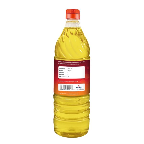 Shubhkart Darshana Camphor Puja Oil for Puja, Festivals, Havan, Spiritual Puja | Til Oil for Pooja |Camphor Fragrance |Long Lasting Deepam Oil For Daily Pooja Items (900 Ml/Pack) Non-Edible - Image 3