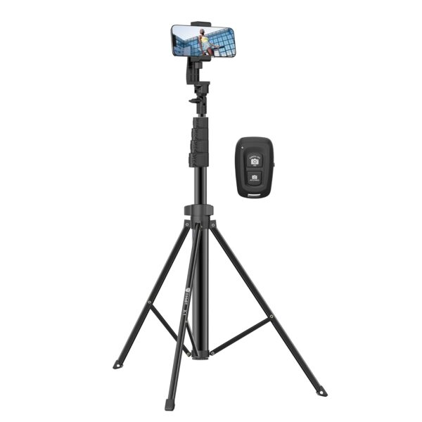 Tygot X-1 67 Inch (170cm) Aluminium Tripod with Bluetooth Remote, Mobile Holder, Phone Stand for Ring Light, GoPro & Camera, Light Stand for Video Recording, Shooting, Streaming, Reels, YouTube - Image 2