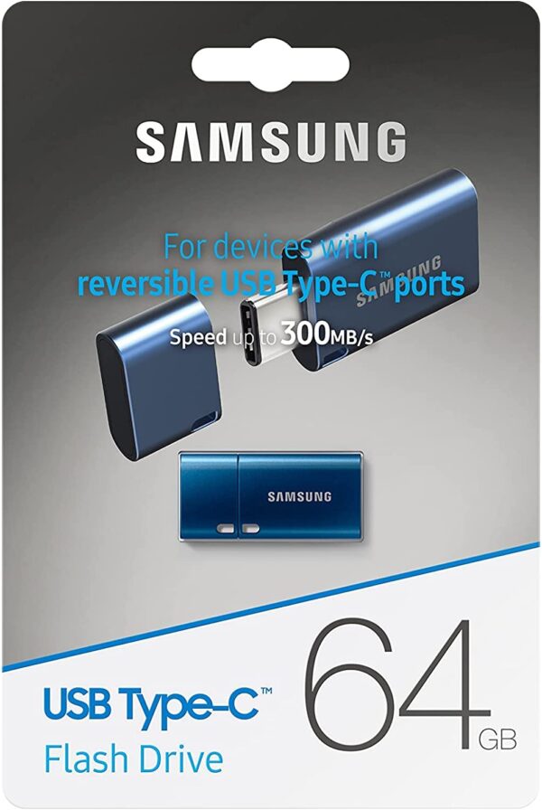 SAMSUNG Type-C™ USB Flash Drive, 64GB, Transfers 4GB Files in 15 Secs w/Up to 300MB/s 3.13 Read Speeds, Compatible w/USB 3.0/2.0, Waterproof, Blue - Image 10