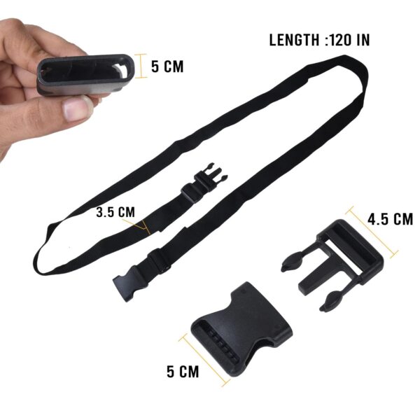 Aqbah Pack of 2 Luggage Tie Down Straps, with Strength up to 600lbs 10 ft in Length with Adjustable Buckle Straps for Motorcycle, Trucks, Luggage etc (Black) - Image 3