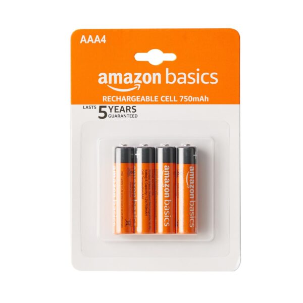 Amazon Basics AAA Rechargeable 750 mAh Batteries | Ready-to-use | Pre-Charged Ni-MH Batteries (Pack of 4) - Image 2