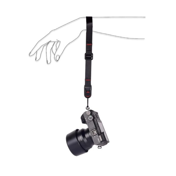 BLACKPIXEL Glide mini black strap with wristlink for cameras and drones|3in1 style (neck,sling,shoulder)|Adjustable (1450-830mm) - Image 9