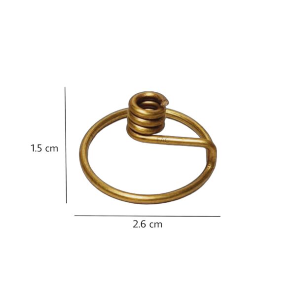 PulGos Pure Brass Niranjan Kadi – Elegant Wick Holder for Diya and Oil Lamps, Perfect for Traditional Lighting and Spiritual Rituals, Thiri Stand for Deepak (Pack of 6 Gold) - Image 4