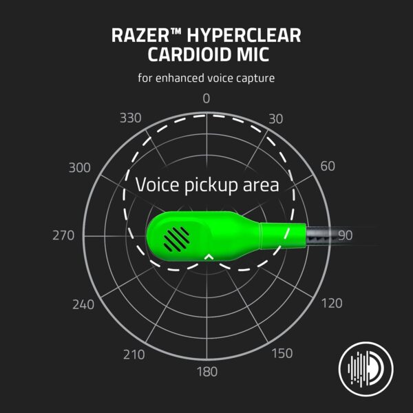 Razer Blackshark V2 X Gaming : 7.1 Surround Sound - 50Mm Drivers - Memory Foam Ear Cushions Wired On Ear Headphones With Mic Rz04-03240600-R3M1 - Green - Image 4