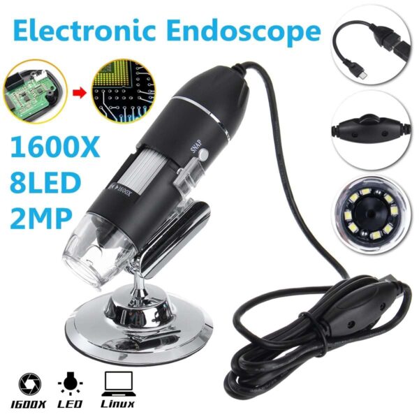 Tobo USB Microscope, 1600X Microscope Electron Microscope USB Camera Digital Microscope Video Camera 2MP 1600x1200 with 8 LED for Windows 2000/XP, Vista, 7/8/10 - TD-587IM-02 - Image 6