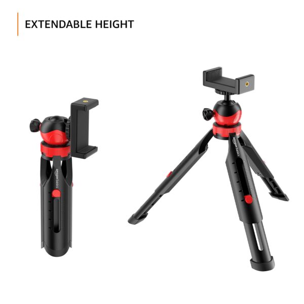 Amazon Basics Portable & Flexible Mini Tripod with Mobile Holder & 360 Degree Ball Head | for Smart Phones, Compact Cameras, GoPro - Image 6