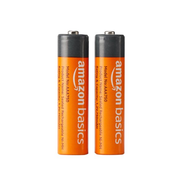 Amazon Basics AAA Rechargeable 750 mAh Batteries | Ready-to-use | Pre-Charged Ni-MH Batteries (Pack of 2) - Image 3